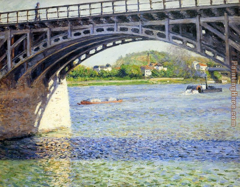 The Argenteuil Bridge and the Seine painting - Gustave Caillebotte The Argenteuil Bridge and the Seine art painting